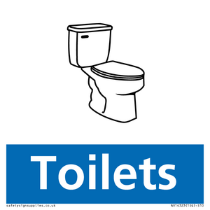 Toilets Illustrated Dementia Friendly Sign NHS Style Blue